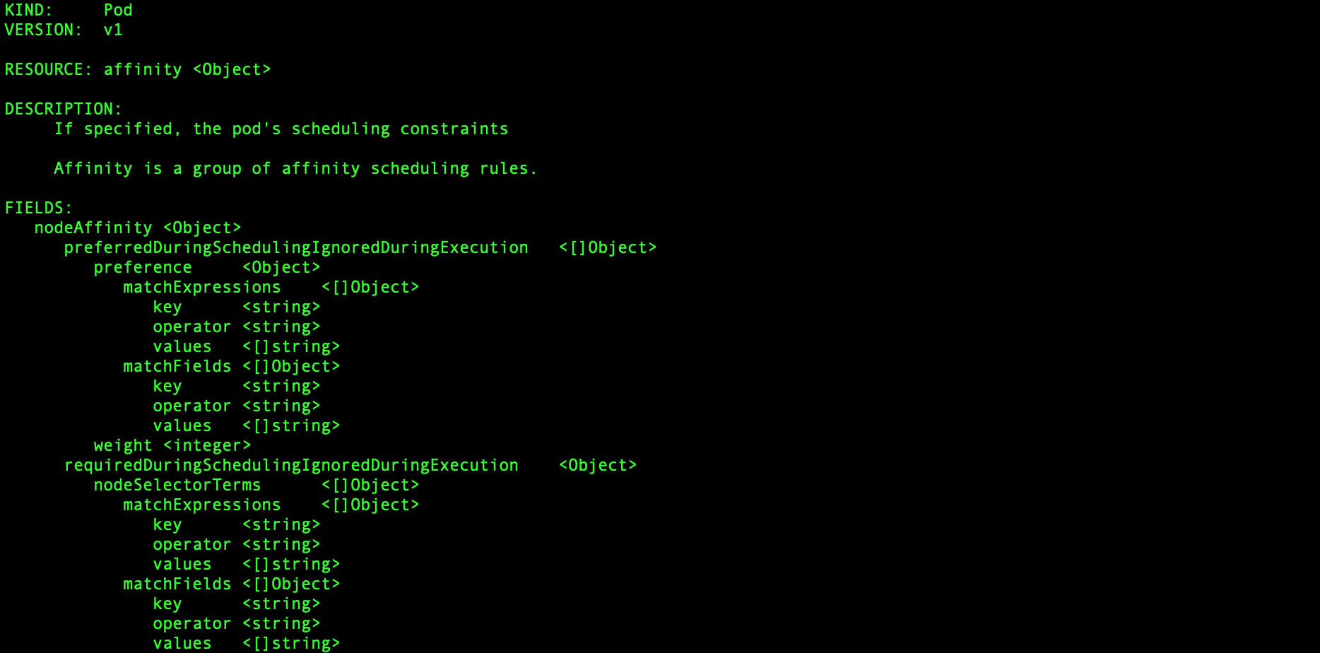 Output pod.spec.affinity-recursive