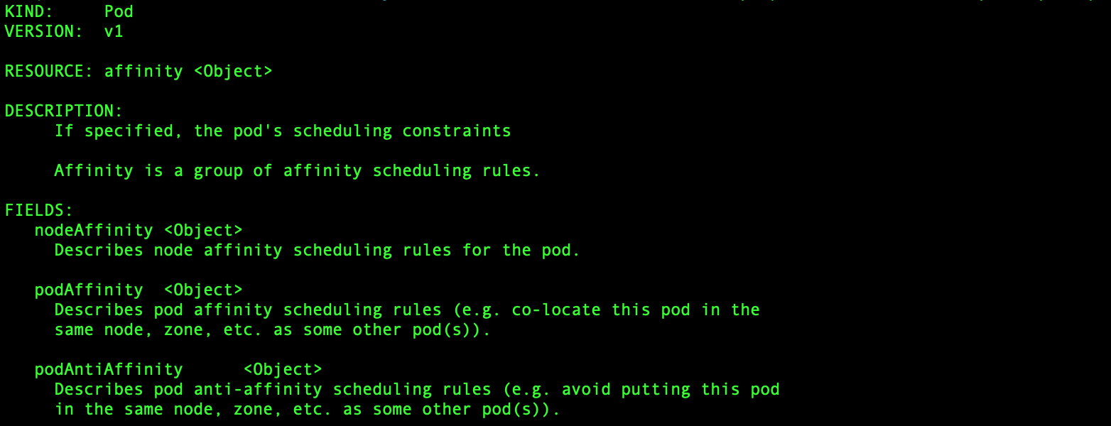 Image pod.spec.affinity